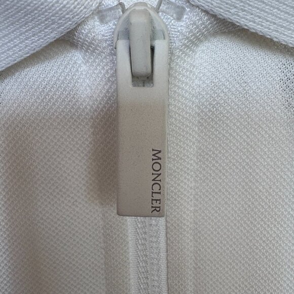 Moncler Men's White Polo Large Size - Picture 4 of 9